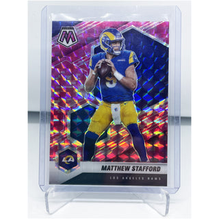2021 Panini Mosaic Football Matthew Stafford Pink Mosaic - No. 116