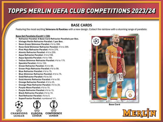 2023-24 Topps Chrome Merlin UEFA Club Competitions Soccer 7-Pack Blaster Box