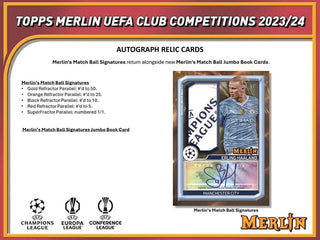 2023-24 Topps Chrome Merlin UEFA Club Competitions Soccer 7-Pack Blaster Box