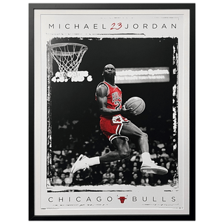 Michael Jordan #23 Chicago Bulls Framed 60cm x 90cm Print
