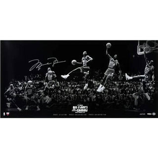 Michael Jordan signed "Kiss the Rim" Limited Edition Print Framed