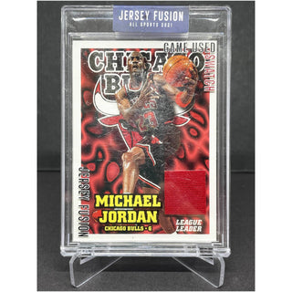 2021 SkyBox Michael Jordan League Leader Jersey Fusion Game Used Swatch #JF-MJ87