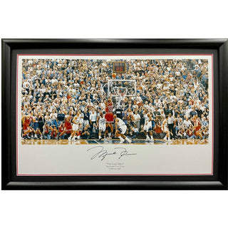 Michael Jordan Signed "Last Shot" Print Framed