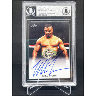 2017 Leaf Fighter Edition Mike Tyson Beckett Authentic Hand Signed