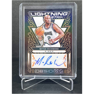 2021-22 Panini Obsidian Lightning Strike Mitch Richmond Orange Etch Auto 26/50