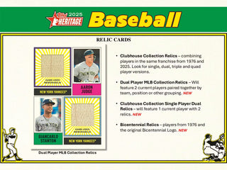 2025 Topps Heritage Baseball 8-Pack Blaster Box