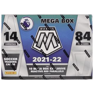 2021-22 Panini Mosaic Premier League EPL Soccer Mega Box (Reactive Red Parallels!)