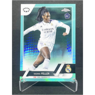 2023 Topps Chrome UEFA Naomie Feller RC Aqua Refractor Hyper - No. 68