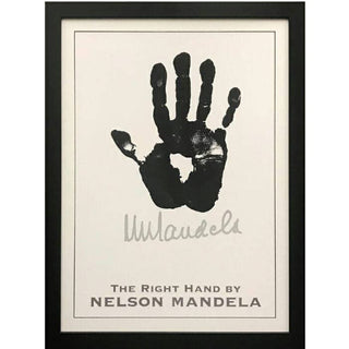 Nelson Mandela "My Right Hand" Print Framed