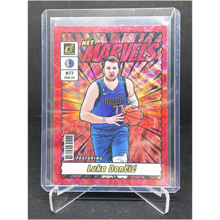 2023-24 Panini Donruss Luka Doncic Net Marvels International Red - No. 7