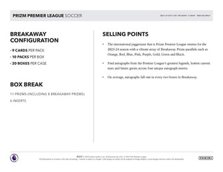 2023-24 Panini Prizm Premier League Breakaway Soccer Box