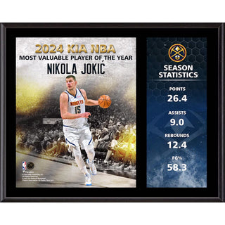 Nikola Jokic Denver Nuggets 2024 NBA MVP Sublimated Plaque