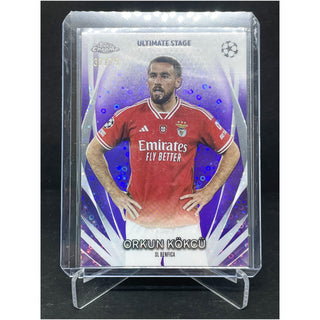 2023-24 Topps Chrome UEFA Ultimate Stage Orkun Kokcu Purple Disco 37/75