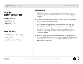 2024/2025 NBA Select Basketball Hobby Box