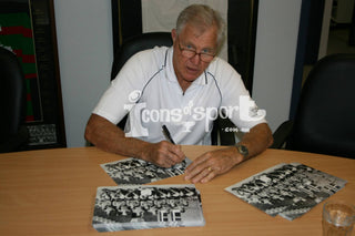 1971 South Sydney Team Photo Signed Ron Coote, Mc Carthy And Sattler Collage Framed