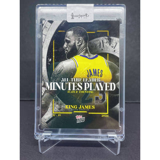 LeBron James 2024 Topps Now NBA All-Time Leader Minutes Played Card No. 10