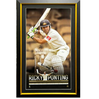 Ricky Ponting Signed Lithograph  Framed