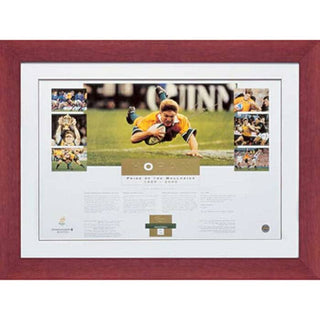 Pride Of The Wallabies‚Äô Limited Edition Print Signed By Tim Horan Framed