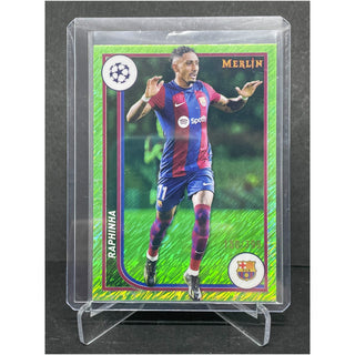 2024 Topps Merlin UEFA Raphinha Green Shimmer 150/399