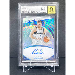 2022-23 Panini Revolution Infinite Luka Doncic Auto 09/25 BGS 8.5 NM-MT+