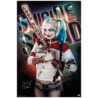 Margot Robbie Signed Suicide Squad Harley Quinn 24" X 36" Poster Framed