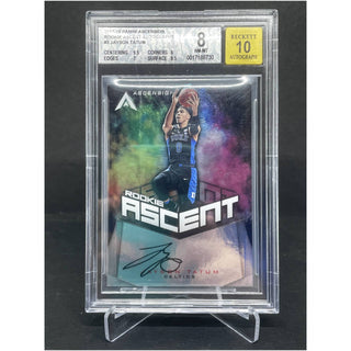 2017-18 Panini Ascension Rookie Ascent Autographs Jayson Tatum 129/299 BGS 8 NM-MT