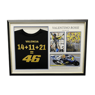 Valentino Rossi hand signed retirement Collage framed