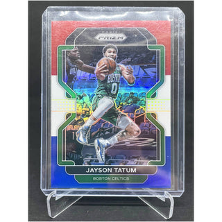 2021-22 Panini Prizm Jayson Tatum Red White Blue - No. 13