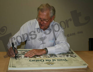 Team Of The Century Signed By Ron Coote And Graeme Langlands Framed