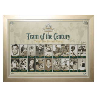 Team Of The Century Signed By Ron Coote And Graeme Langlands Framed