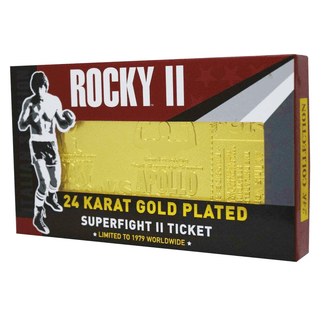 Rocky II 24K Gold Plated Limited Edition Fight Ticket