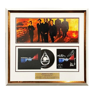 Midnight Oil Band Signed "Resist" CD Collage Framed