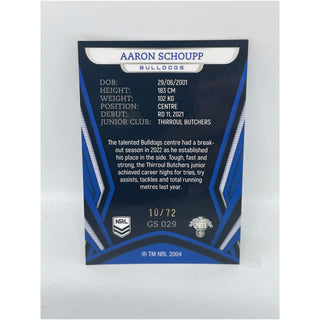 2023 NRL Traders Gold Parallel Aaron Schoupp - 10/72