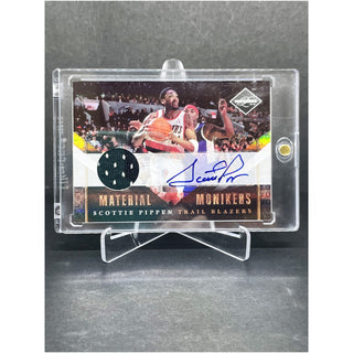 2010-11 Panini Limited Scottie Pippen Material Monikers Auto Swatch 09/25