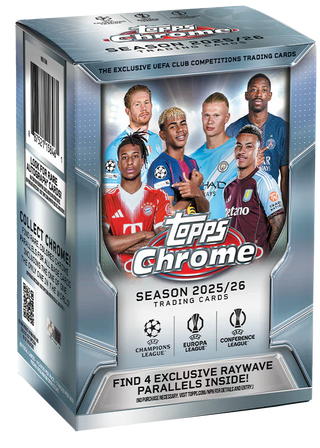 2025/26 Topps Chrome UEFA Club Competitions Soccer Value Box - Pre Order