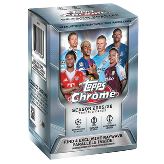 2025/26 Topps Chrome UEFA Club Competitions Soccer Value Box - Pre Order