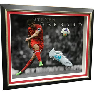 Steven Gerrard Signed Boot Framed