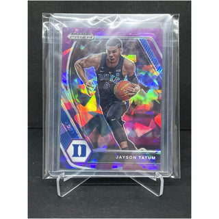 2021 Panini Prizm Draft Picks Jayson Tatum Purple Cracked Ice 098/149