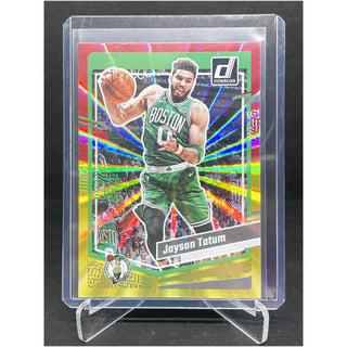 2023-24 Panini Donruss Jayson Tatum Red/Gold Laser Holo - No. 197