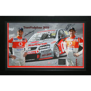 2010 Team Vodafone Dual Signed Montage Framed