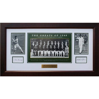 1948 Invincibles Dual Signed Australian Cricket Collage.