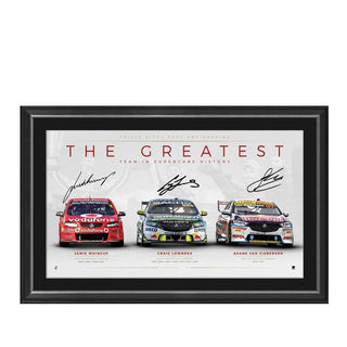 Lowndes, Whincup and Van Gisbergen signed The Greatest Print Framed