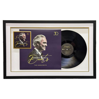 Andrea Bocelli "The Highlights" Framed Vinyl Display with Hand-Signed Signature Card