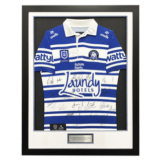 Team-Signed 2025 Canterbury Bulldogs Heritage Jersey – Framed