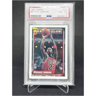 1992 Topps Michael Jordan 50 Point Club PSA NM-MT 8