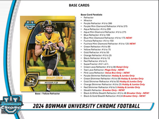 2024 Bowman University Chrome Football Blaster Box
