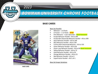 2023 Bowman University Chrome Football 7-Pack Blaster Box