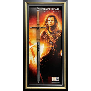 Mel Gibson Signed William Wallace Sword With Sheath Framed