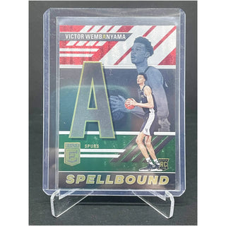 2023-24 Donruss Elite Spellbound “A” Victor Wembanyama Red & Green RC – No. 5