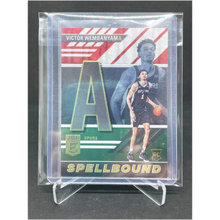 2023-24 Donruss Elite Victor Wembanyama Spellbound "A" Red & Green - No. 10